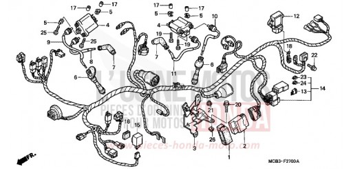 FAISCEAU DES FILS XL650V1 de 2001